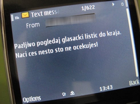 Zbunjujuća SMS poruka u Nišu