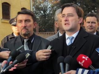 Ministar Nikola Selaković i upravnik zatvora Aleksandar Grbović