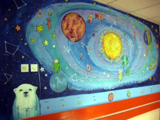 Mural koji prikazuje planetarni sistem; foto: JV