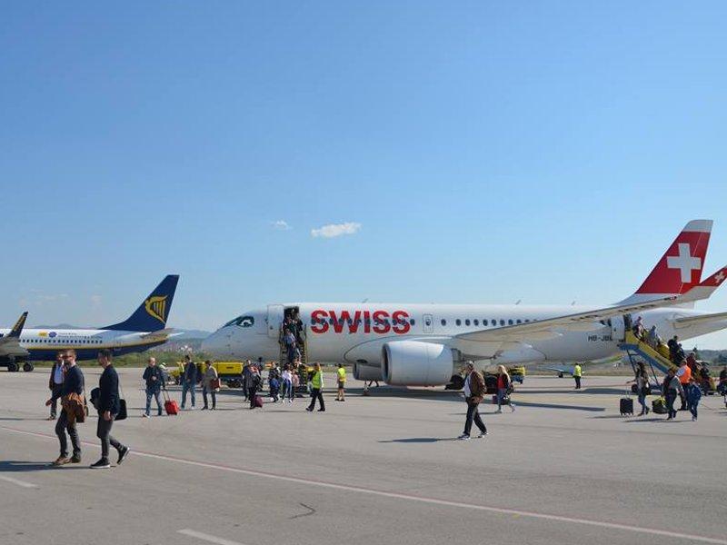 Avioni kompanije "Swiss" leteće do jeseni; foto: FB Aerodrom Niš "Konstantin Veliki"