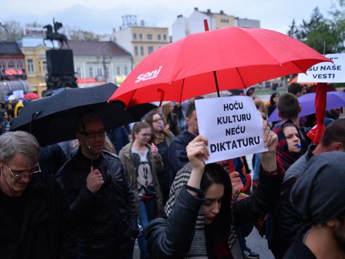 Ponovo protestovali "protiv diktature", izneli i konkretne zahteve; foto: Vanja Keser