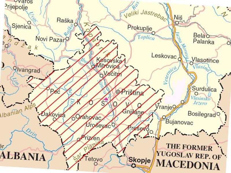 mapa jug Srbije