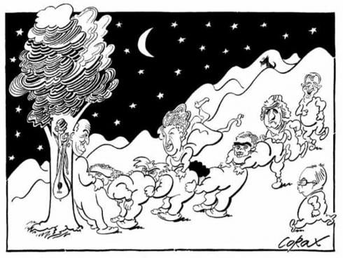 Karikatura Predraga Koraksića Coraxa, Vreme, 10. maj 1993. godine