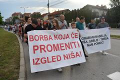 Protest naselje Pantelej 12; foto: Vanja Keser