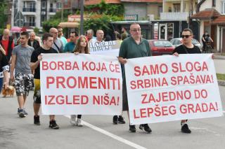 Protest naselje Pantelej 10; foto: Vanja Keser