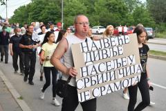 Protest naselje Pantelej 1; foto: Vanja Keser