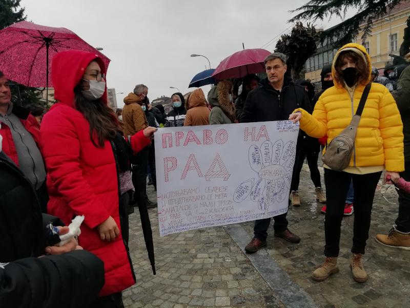 Protest malih privrednika - Vranje