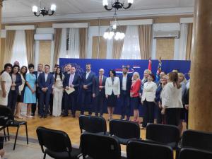 Slika broj 1328125. Sastanak gradonačelnika četiri najveća grada Srbije u Nišu i izjave za medije bez medija