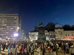 Okupljanje Niš povodom tragedije; foto: JV-Milan Zirojević