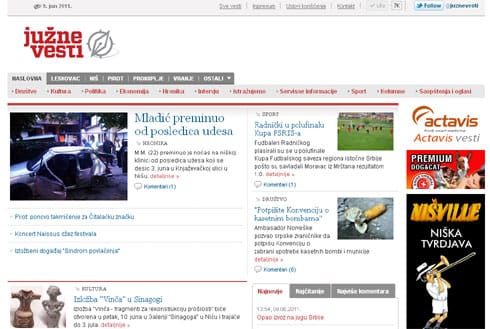 Novi dizajn Južnih vesti 1 juzne