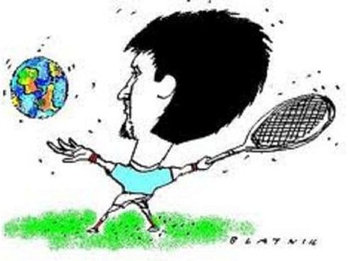 novak djokovic karikatura