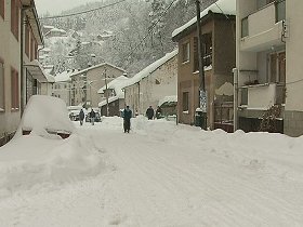 crna trava sneg i ulice