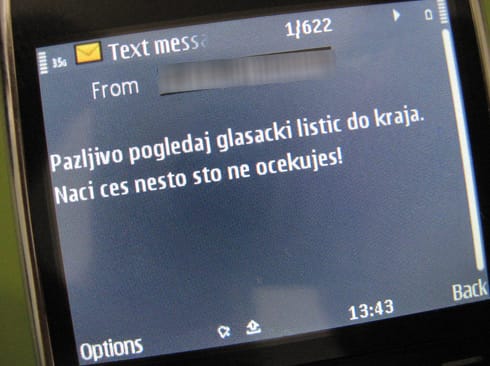 zbunjujuca sms oglasna poruka