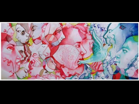 Izložba crteža u Nišu 1 poljubac zmaja