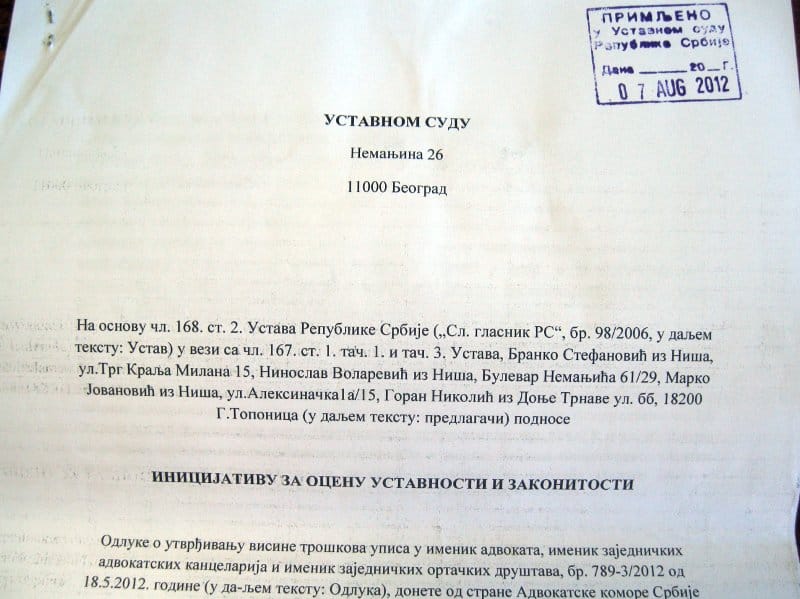 Visoka cena za upis u imenik advokata 9 inicijativa