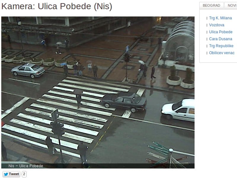 kamere snimaju pesacki