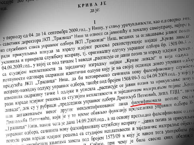 presuda trznica korupcija