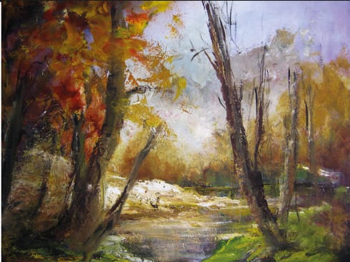 Izložba slika u holu Univerziteta 1 pozivnica ulje na platnu