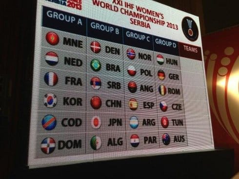 SP za rukometašice: Srbija domaćin u Nišu 1 zreb sp