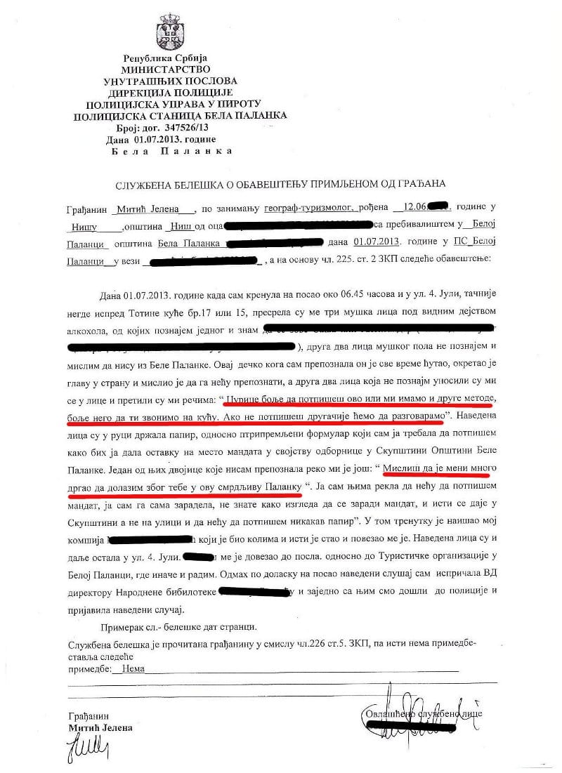 bela palanka sluzbena beleska
