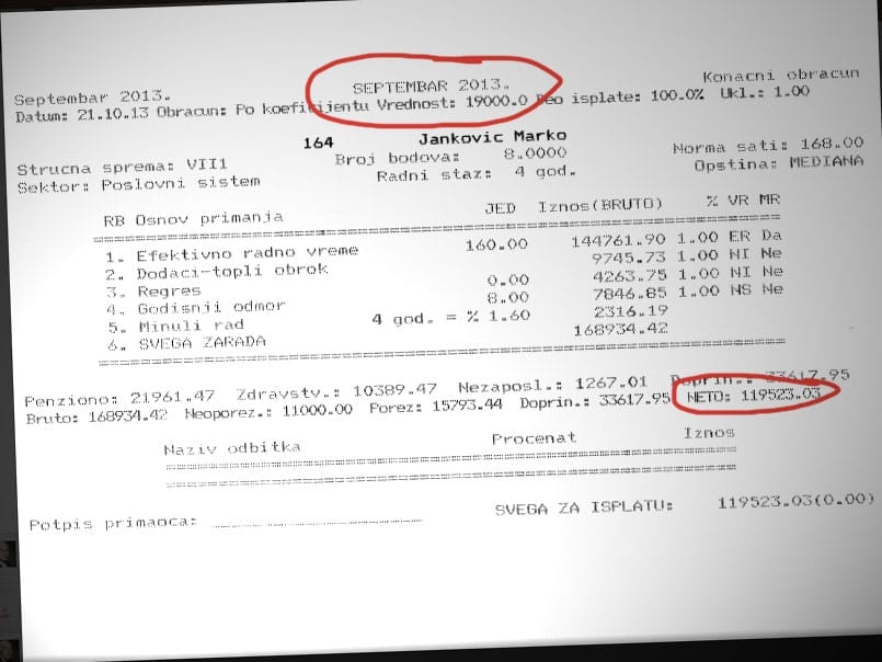 platni listic marko jankovic