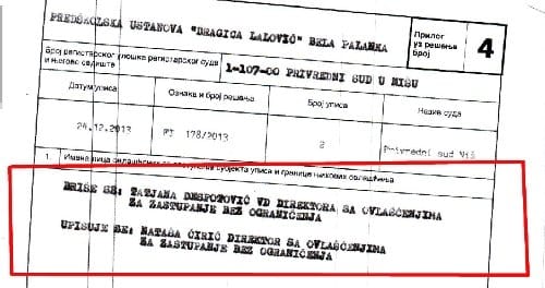 bele palanka resenje upis