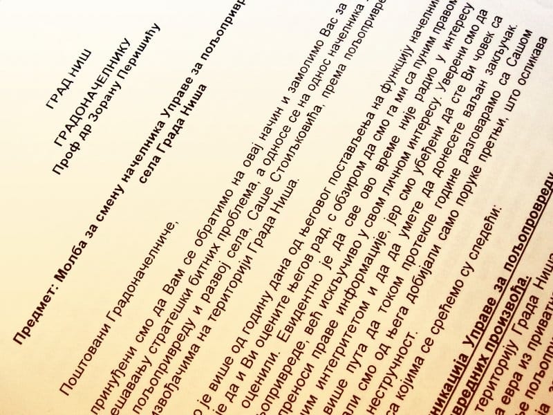 smena uprava za poljoprivredu