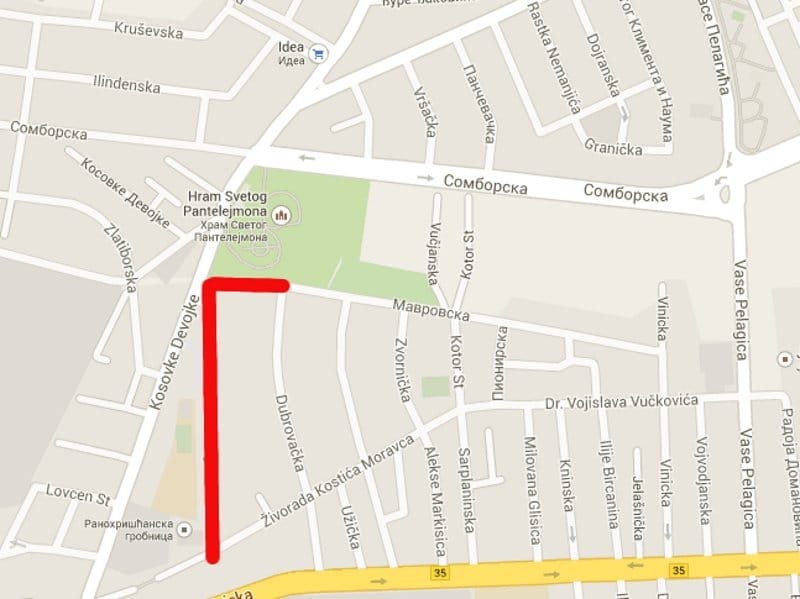 obustava saobracaja pantelej