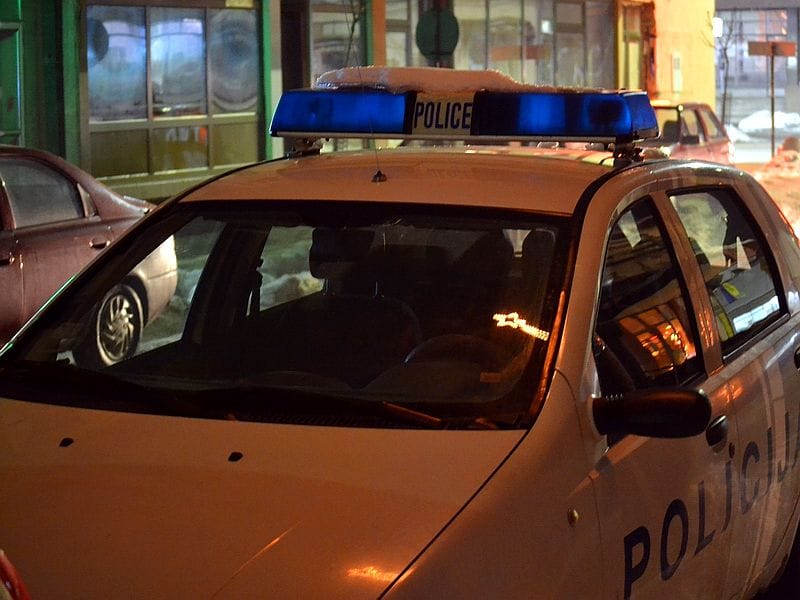 KOSTA Policija ilustracija noc ZIMSKA