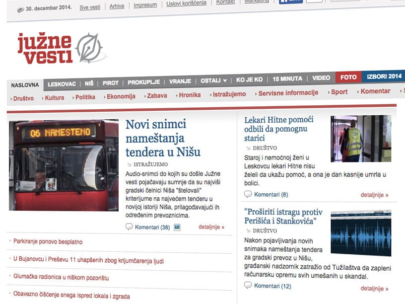 Pretnje "Južnim vestima" zbog tekstova o tenderu 1 Pretnje JV