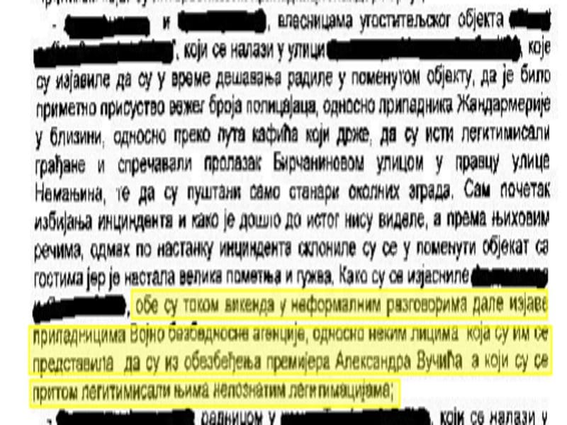 zandarmi izvestaj sektor