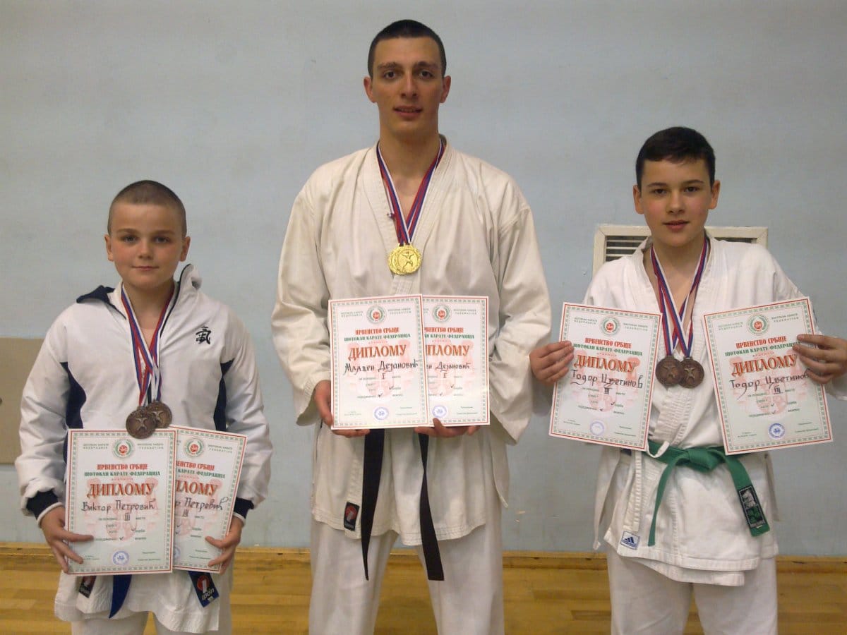 Trojica niških karatista - 6 medalja na Prvenstvu Srbije 1 karate