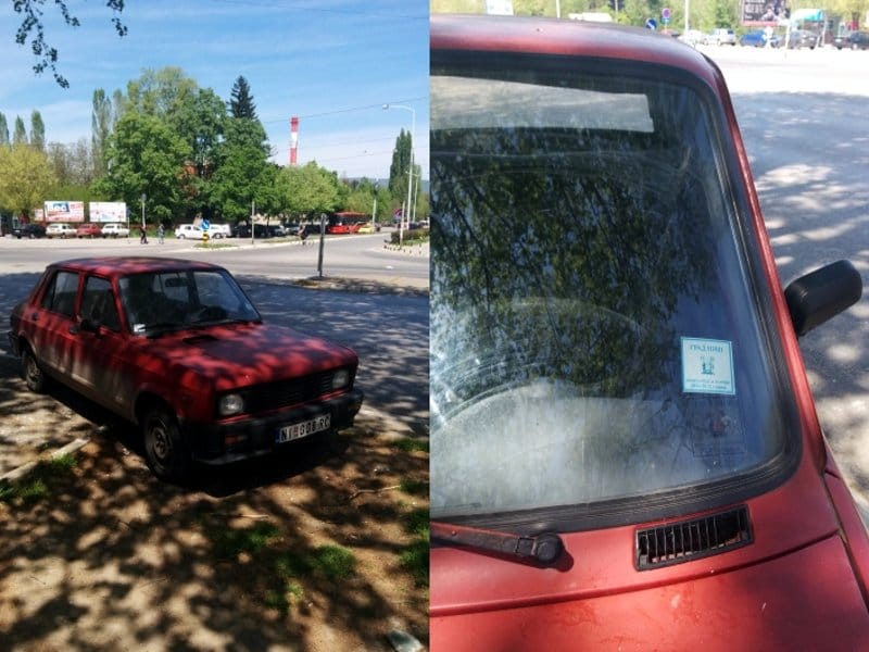 Foto-vest: Nepropisno parkiranje službenog vozila 10 stojadinka parkirana