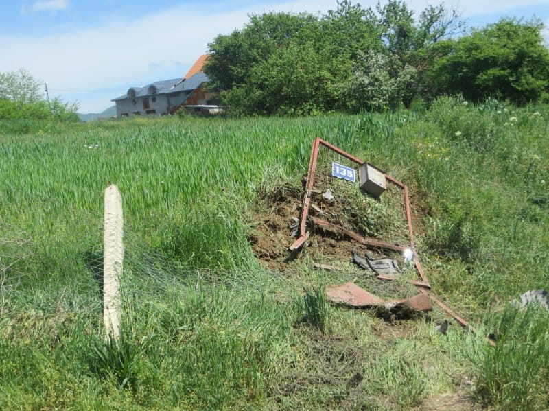 Mesto gde je sleteo kombi