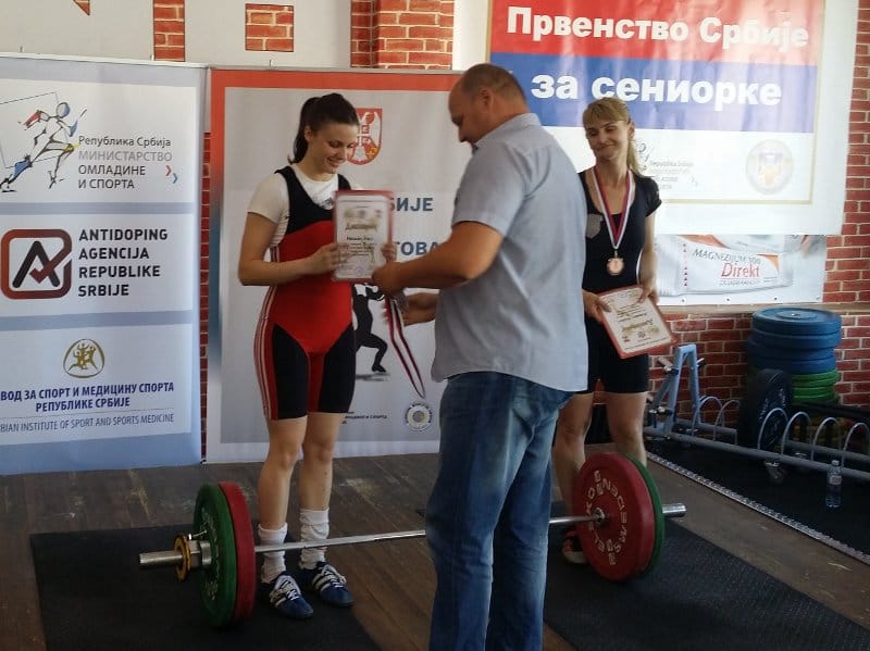 aleksandra prokic dizanje tegova nis