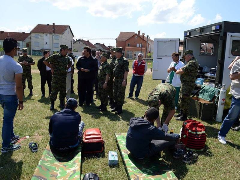 Lekari niške Vojne bolnice leče azilante u Preševu 10 Punkt imigranti