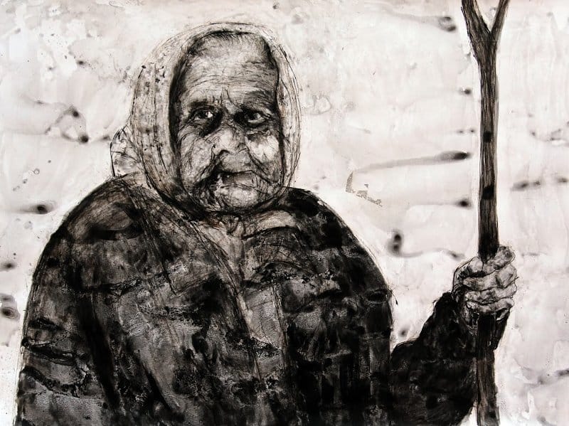 Portret I 100 x 70 cm kombinovana tehnika 2015