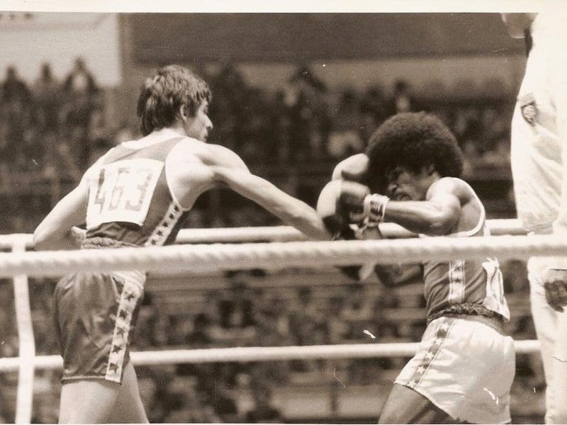 Prokuplje - rasadnik vrhunskih boksera 4 foto fb Bratislava Ristica Bratislav Ristic u mecu sa kubanskim bokserom