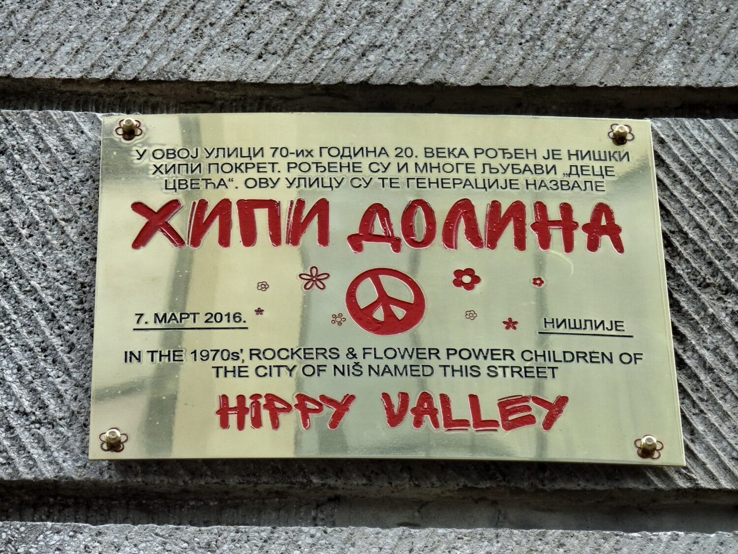 Tabla Hipi dolina (ul Generala Tranijea)