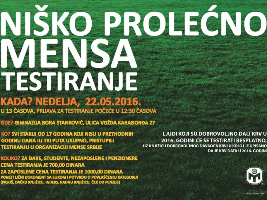 Testiranje inteligencije u "Bori" 7 Testiranje Nis