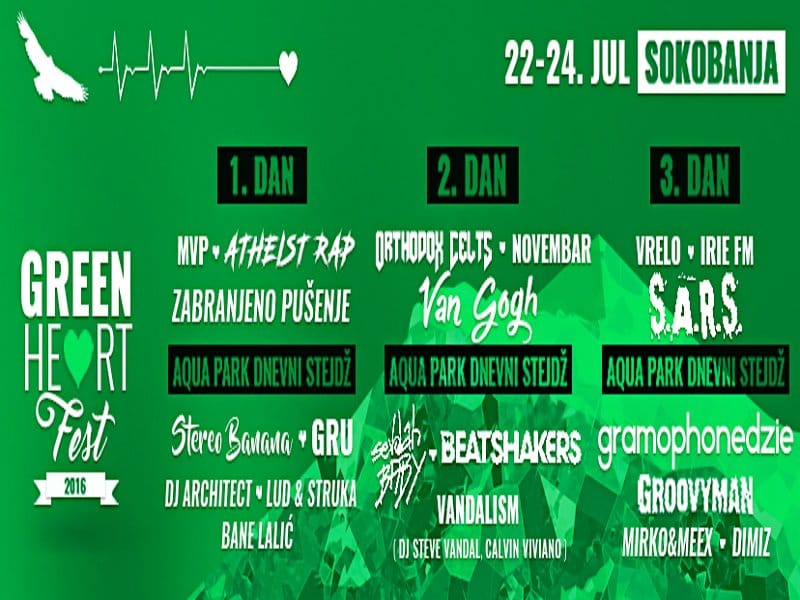 Popularni izvođači na prvom rok i haus festivalu u Sokobanji 16 Green Heart Fest