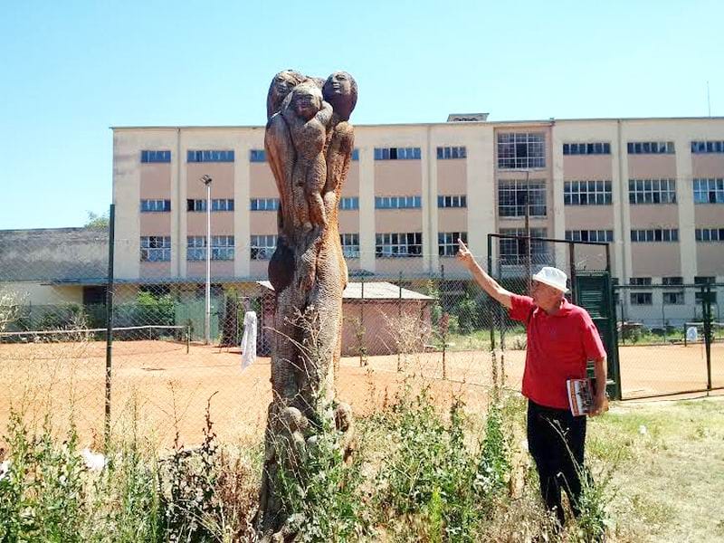 Stojanovic pored dela zaraslog u korov foto Lj M
