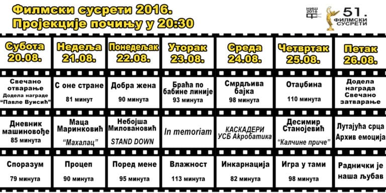 Program i satnica festivala
