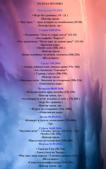 Program Nedelja izazova