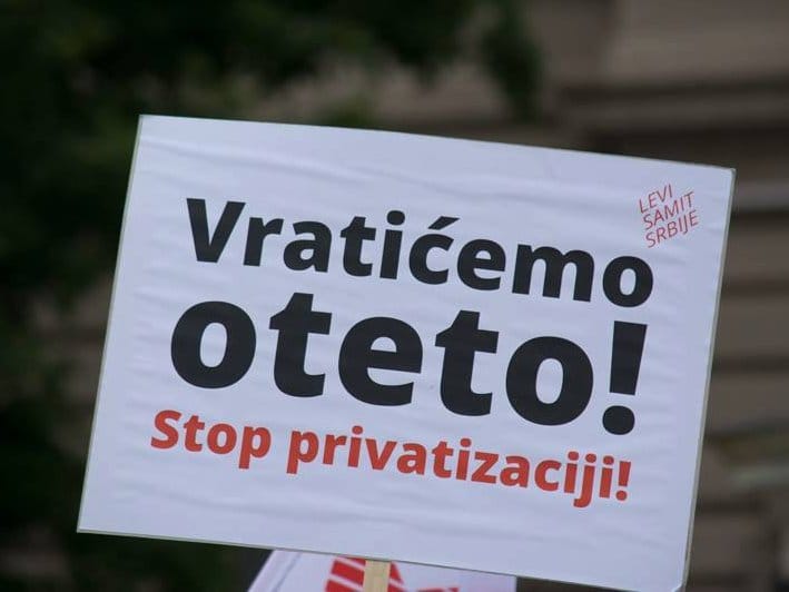 Levičarska tribina u Nišu protiv privatizacije javnog sektora 1 tribina foto fb