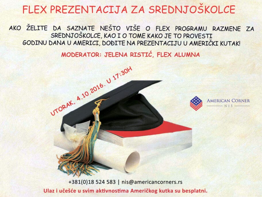 Prezentacija stipendije za školovanje srednjoškolaca u Americi 14 Prezentacija Flex program