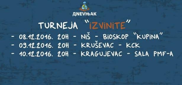 22Dnevnjak22 zapocinje turneju u Nisu Foto Dnevnjak facebook