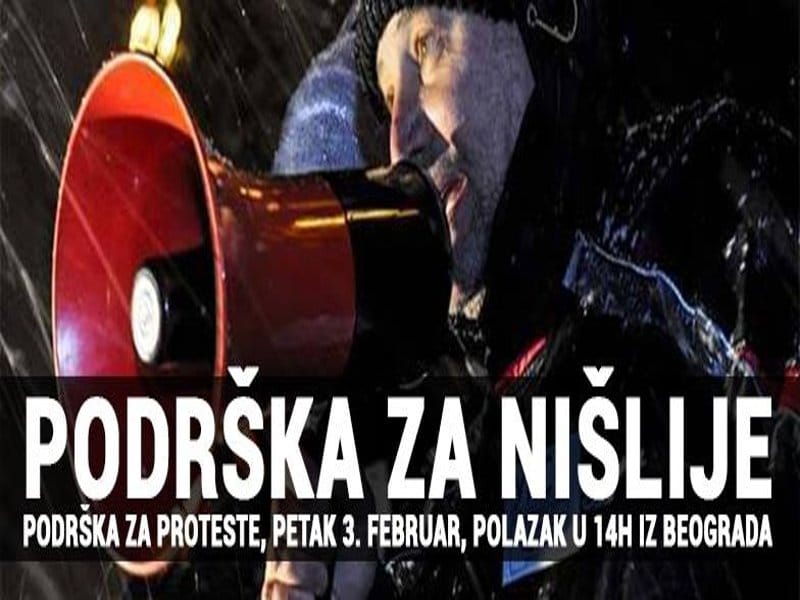 “Ne da(vi)mo Beograd” na protestima u Nišu 1 podrska FB NDBG