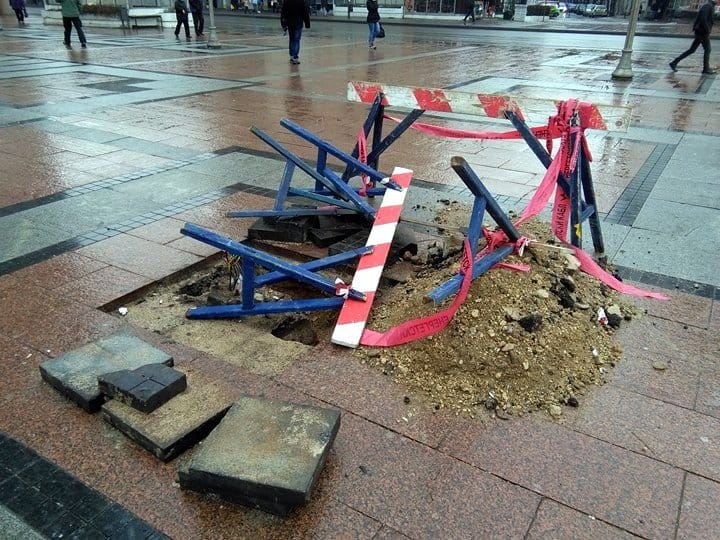 Iskopan centar grada foto JV