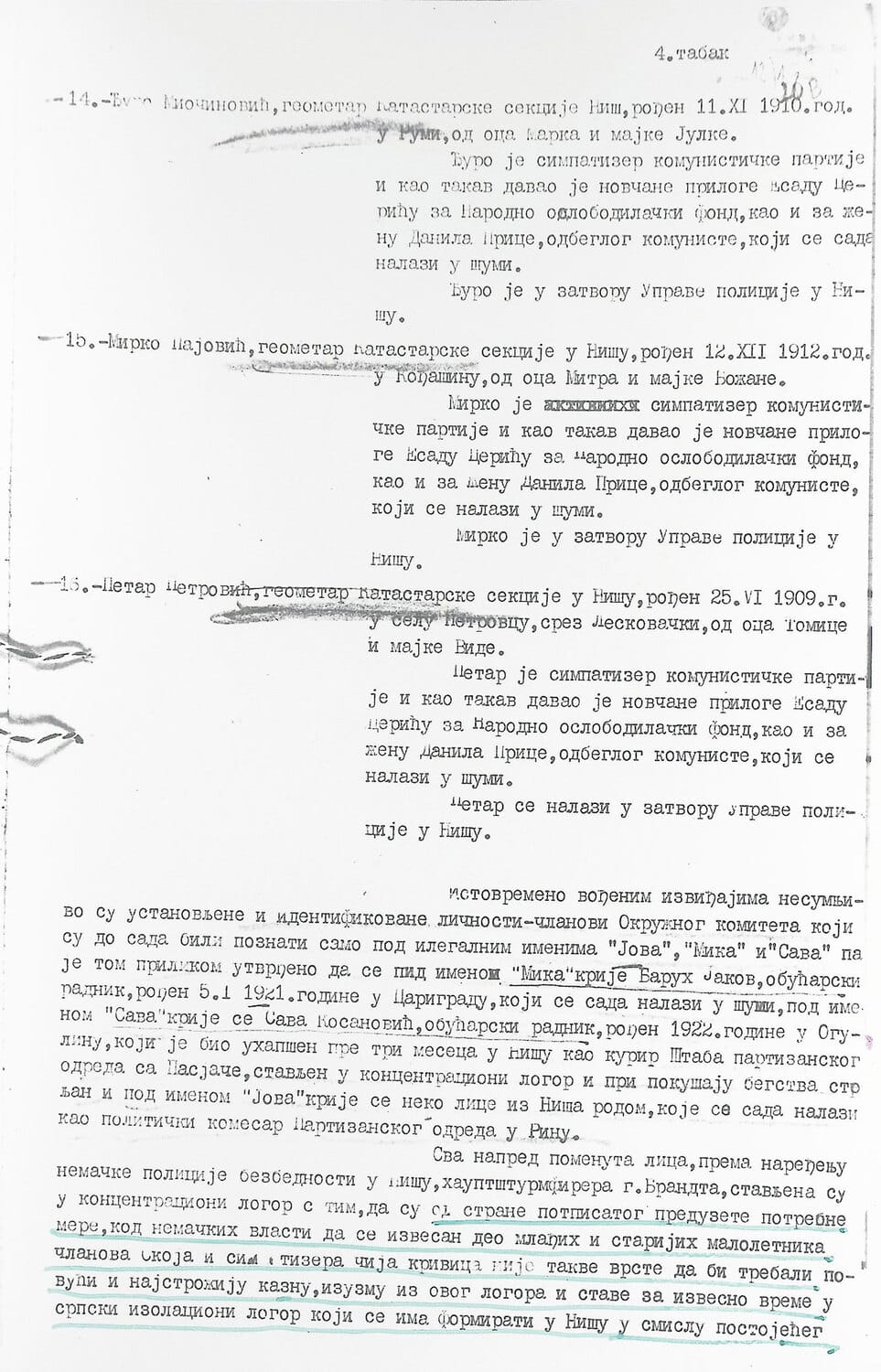 Izveštaj o smrti Save Kosanovića